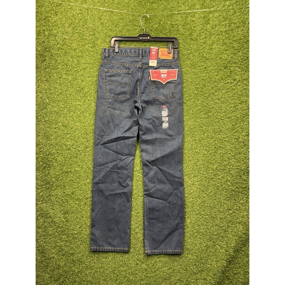 Levis 505 Jeans Kids 18 Reg Fits 29X31 Dark Wash Denim Casual NWT